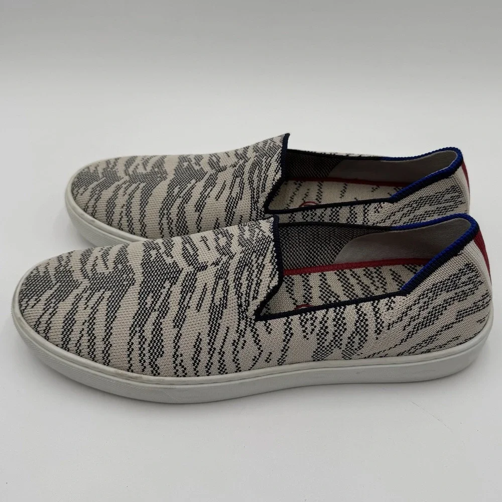 Rothy's The Sneaker Maritime Tiger Slip On Shoes Loafers Women 9 Athleisure City